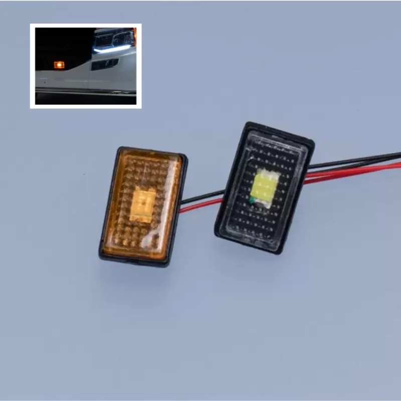 

Светодиодные боковые фонари для симуляции подбородка для 1:14 Tamiya RC Truck Trailer Wywrotka Scania 770S 56368 MAN Benz Actros 3363 Volvo Car