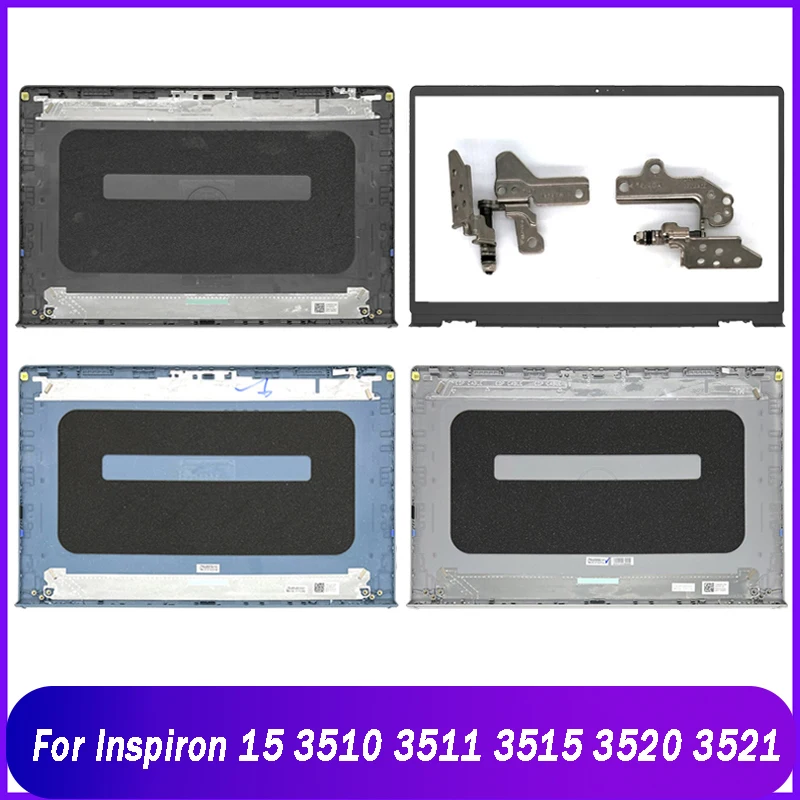 New Rear Lid For Dell Inspiron 15 3510 3511 3515 3520 3521 Laptop LCD Back Cover Front Bezel Hinges Top Silver Black Grey Blue