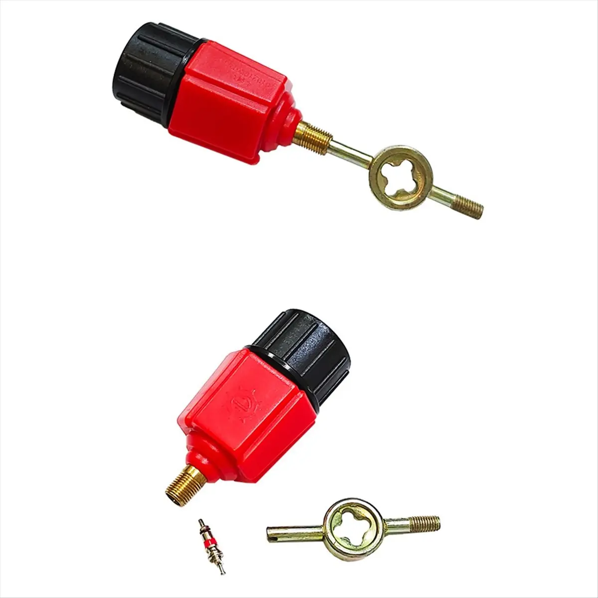 T34C Air Valve Adapter for Inflatable Boats, Dinghies, Kayaks, Pumps & Compressors Red