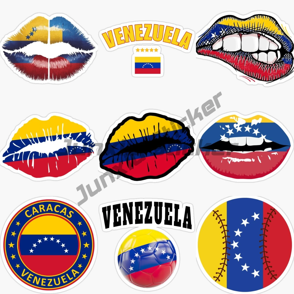 

Creative Venezuelan Lips Map Flag Car Sticker Quality Waterproof Vinyl Self-adhesive Car Accessories Decor Decals