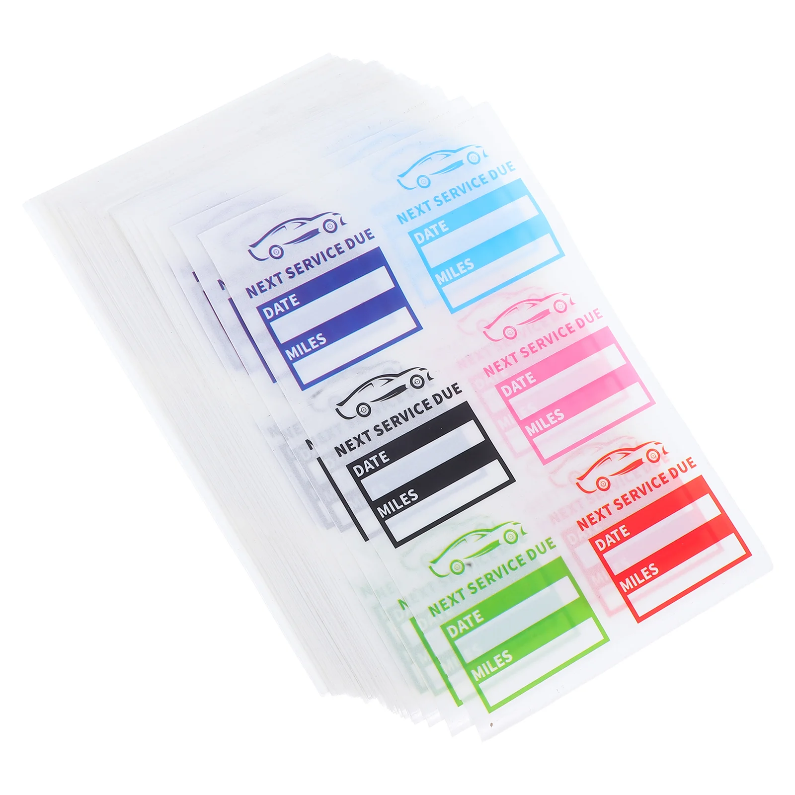 Car Service Tags Labeling Supplies Waterproof Stickers Vehicle Inspection Annual Dashcam Windshield