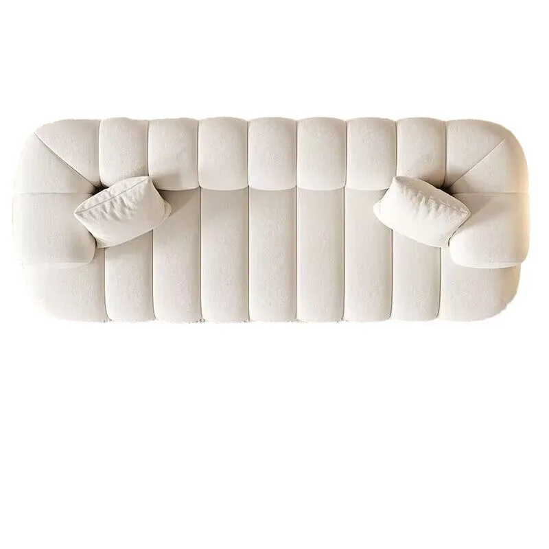 

French cream style Nordic minimalist fabric sofa living room small apartment simple, household sofa