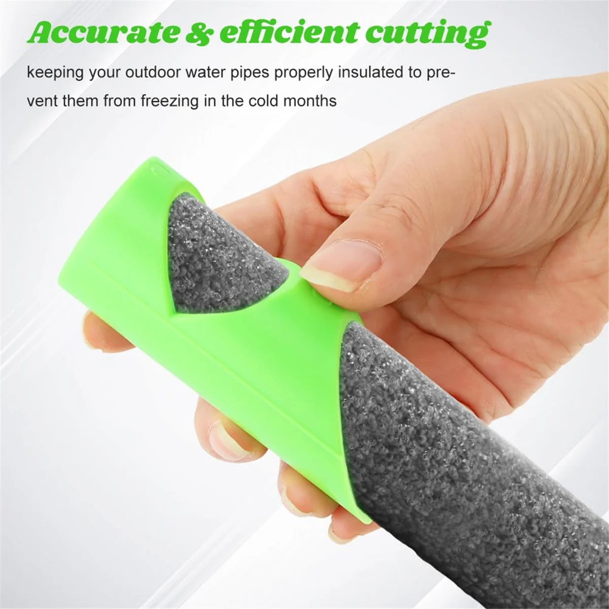 ABNJ 3Pcs Foam Pipe Cutter Set, Plastic Insulation Cutting Tool with Guide Fixture Clamp, Ideal for Home and Commercial Use