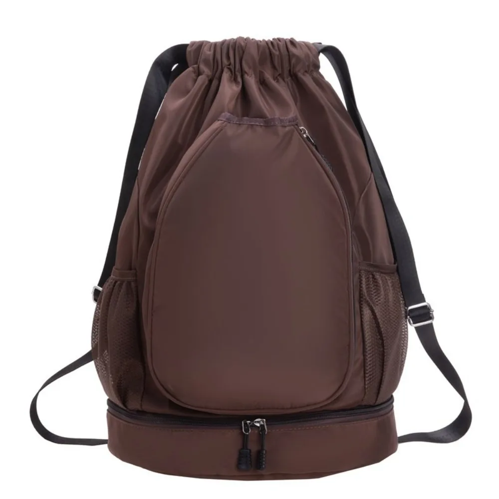 

2 Rackets Tennis Racket Backpack with Shoes Pocket Large Capacity Gym Pack Casual Waterproof Drawstring Fitness Bag Home Fitness