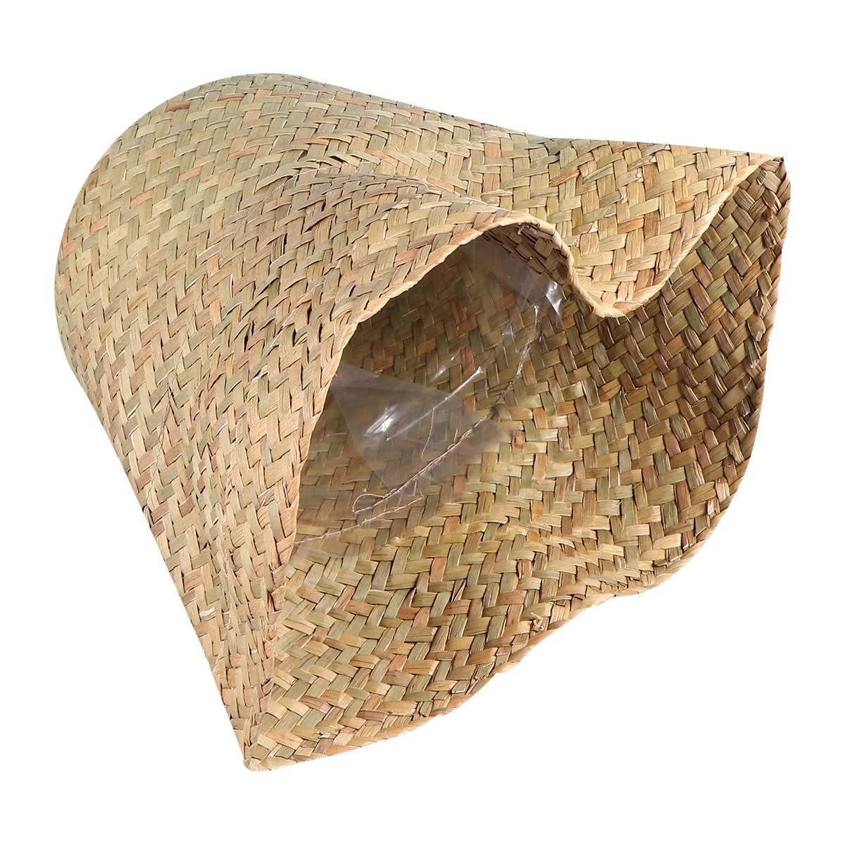 

1 pc Linen Woven Flower Basket Pastoral Style Hydroponic Plant Pot Balcony Living Room Decor Flower Holder Woven Basket Garden