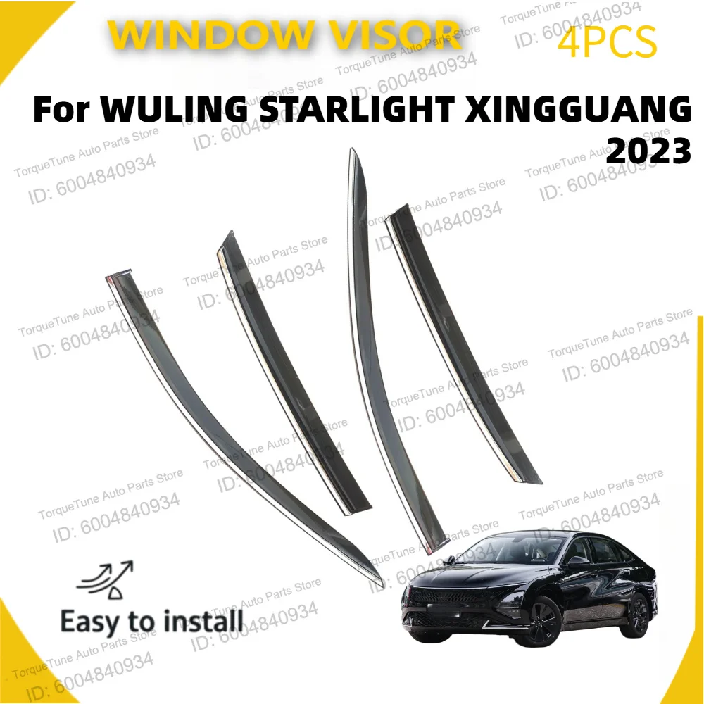 Premium Window Visor for WULING STARLIGHT XINGGUANG 2023, Rain Guard Wind Deflector Sun Shield
