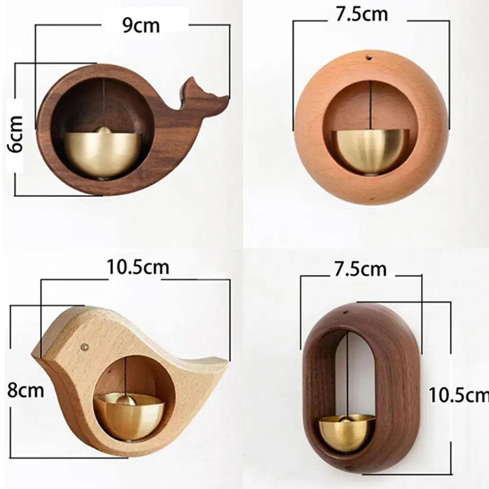 Wooden Doorbell Chime Magnetic Wooden Doorbell Wind Chime Wireless Doorbell Entrance Door Bell Decorative Wind Bell for Home