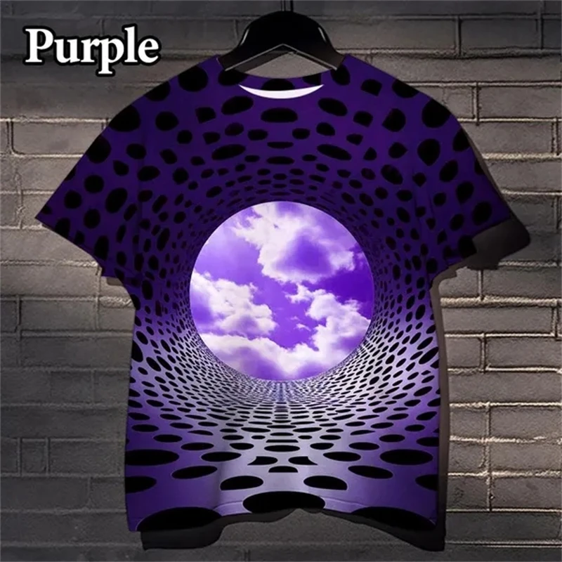 Funny And Personalized Men's And Women's Street Fashion Dizzy Casual 3D Printing Summer Versatile T-shirts Short Sleeve Tops