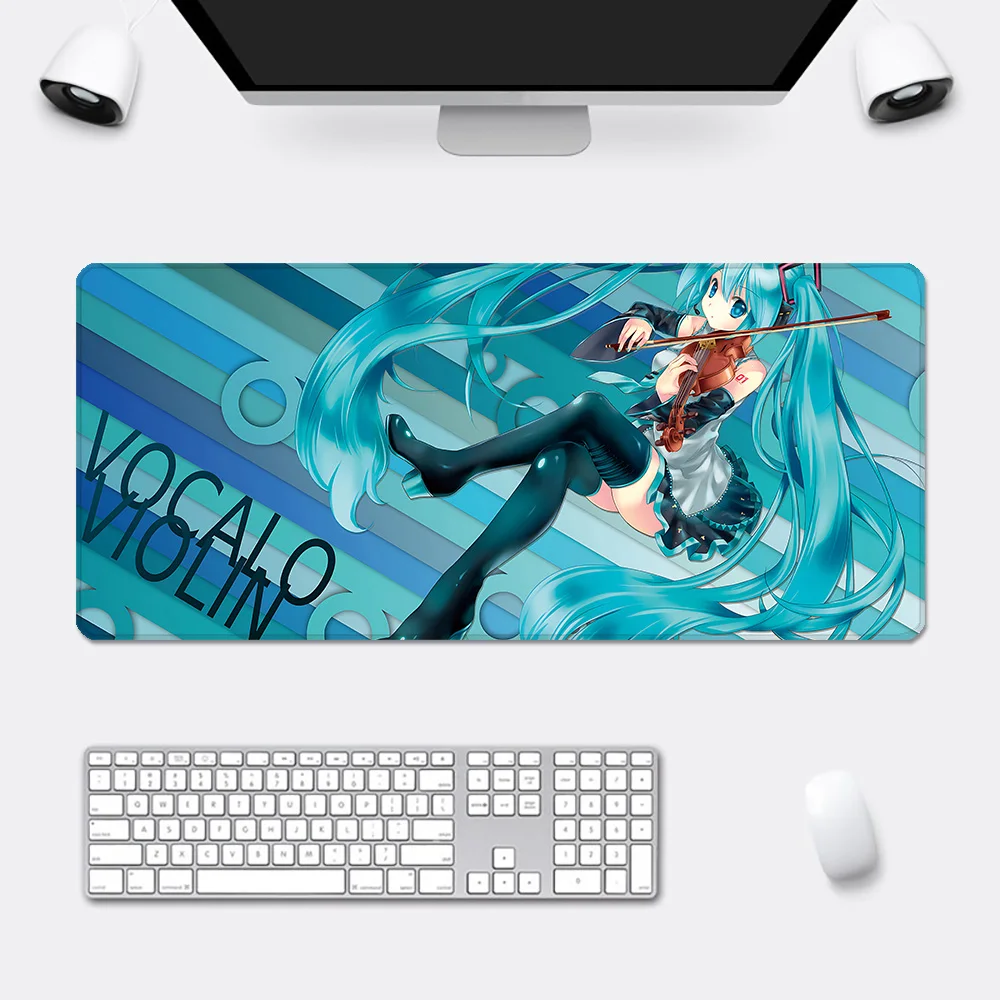 H-Hatsunes M-Miku Mousepad HD Printing Computer Gamers Locking Edge Non-slip Mouse Pad XXL90x40cm Keyboard PC Desk Pad