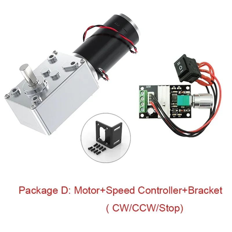 Imagem -05 - Motor de Engrenagem de Redução dc 12v 24v Grande Torque Alta Potência 270kg 7rpm470rpm Motor de Engrenagem Sem-fim Motor Invertido