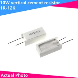 2PCS SQM RX27-5 Vertical Cement Resistance Resistors 10W 0.1R 0.5R 1R 2R 3.3R 4.7R 6.8 8.2 10R 22R 100R 220R 330R 470R Ohm Cera