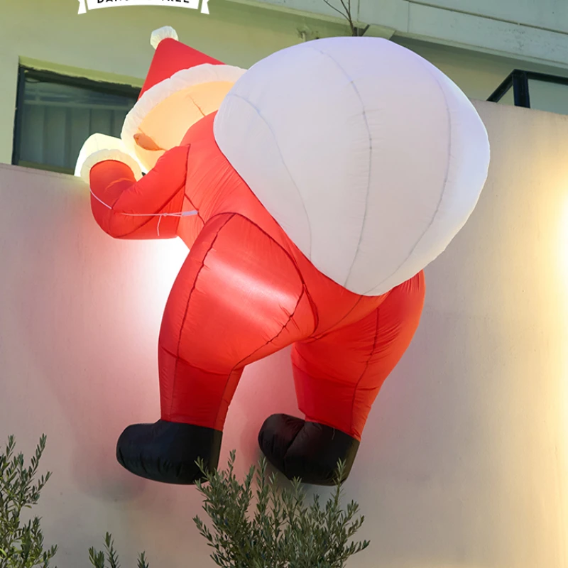 

Christmas decorations window climbing Santa Claus inflatable air mold theme scene arrangement pendant ornament pendant