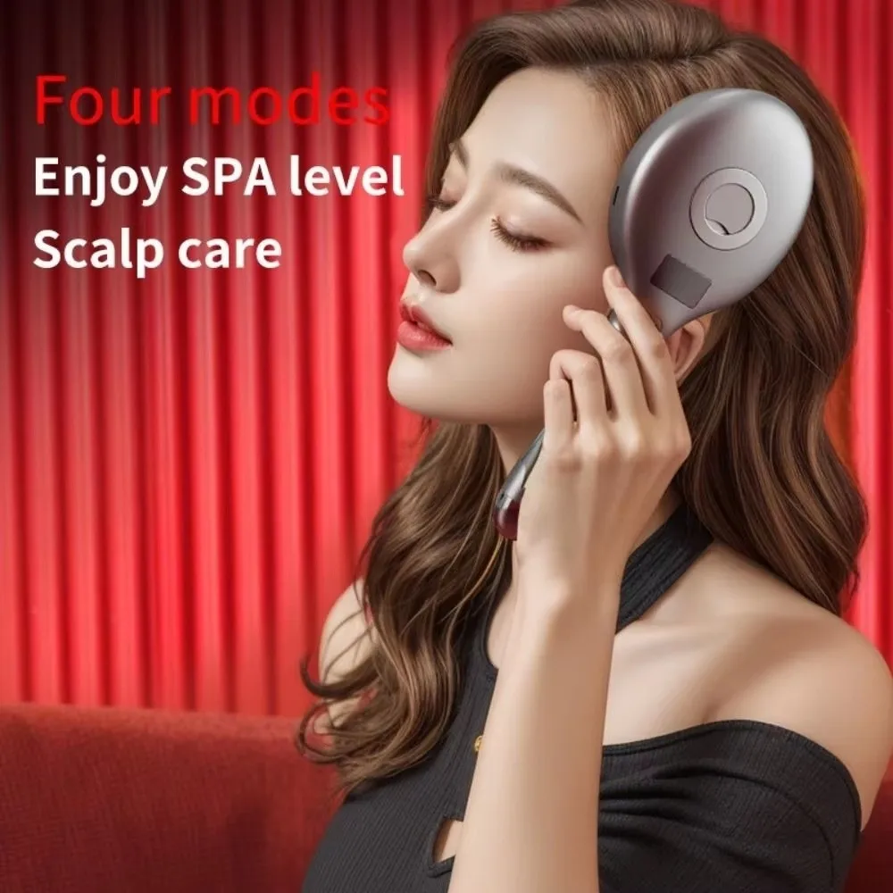 High Frequency Vibration Red Light Spray Massage Comb Multi-Function Anti-Frizz Large Tank 2-In-1 Misting Hair Brush Hair Care
