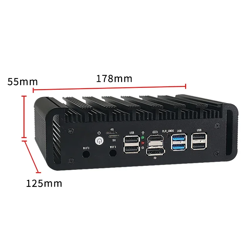 4x2.5G Fanless Mini PC Intel N150 N100 N4000 Top Version i226-V Firewall Router PC Proxmox VPN Server pfSense OPNsense