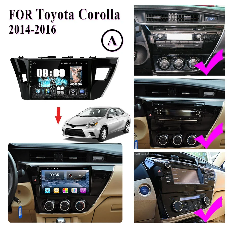 Radio con GPS para coche, reproductor Multimedia con Android 12, 2 Din, vídeo, MP5, estéreo, Carplay, unidad principal, para Toyota Corolla Ralink