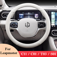 For Leapmotor C11 C01 T03 S01 Car Steering Wheel Cover Napa Leather Ultra-thin Anti Slip Car Handle Covers Interior Accessories