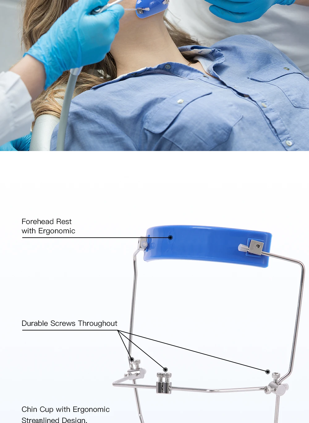 AZDENT Dental Kieferorthopädische Vorwärtszug-Kopfbedeckungs-Gesichtsmaske mit Einhebeln verstellbar – Detail 13