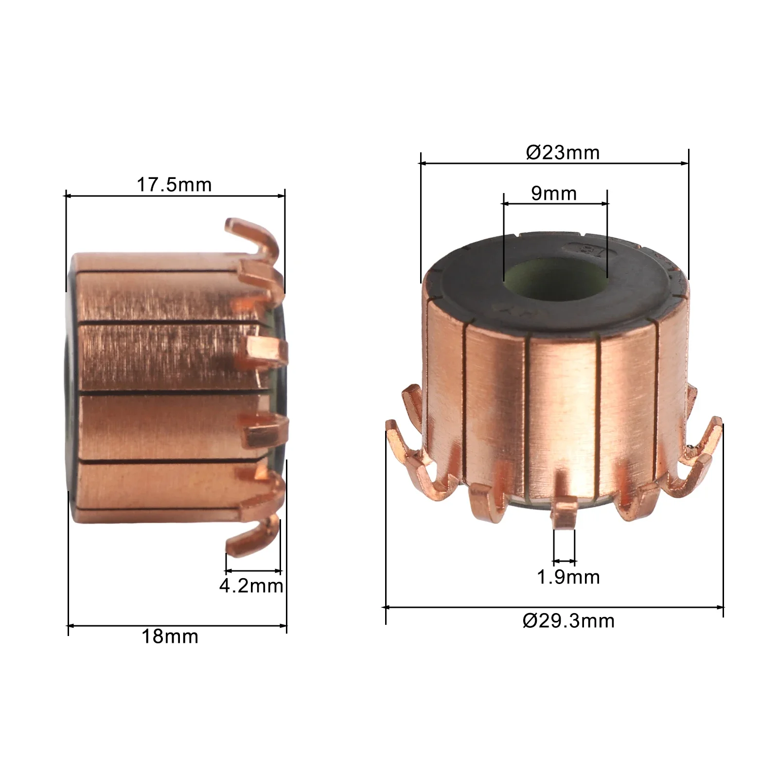 Practical Brand New High Quality Hot Sale Commutator High Tensile Strength Silver Copper Wear Resistance 12P Teeth Gear