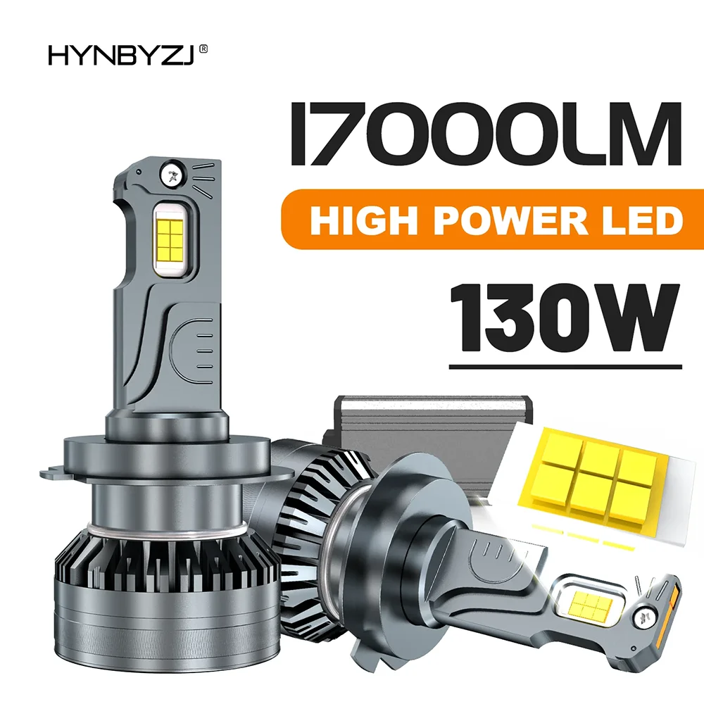 

HYNBYZJ 17000LM H7 LED Headlight 130W Canbus H11 H8 H9 HB4 HB3 9005 9006 9012 H1 Led Car lights Turbo Lamp 6000K White Headlamp