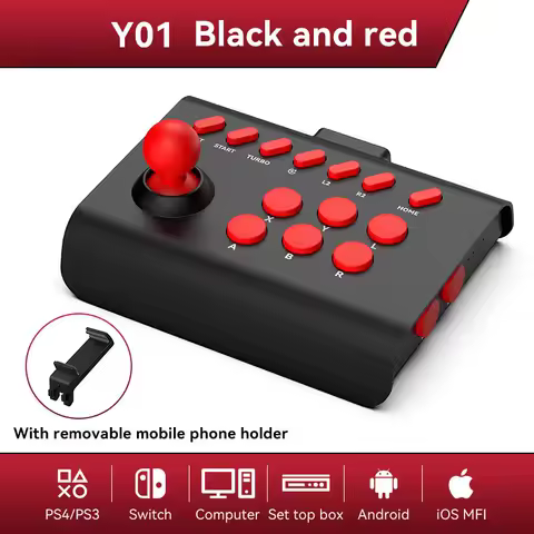 HOT BSP-Y01 For switch/ PS3/PS4 Arcade game rocker Bluetooth Wireless 2.4G game Controller for TV PC IOS Android Steam Joystick