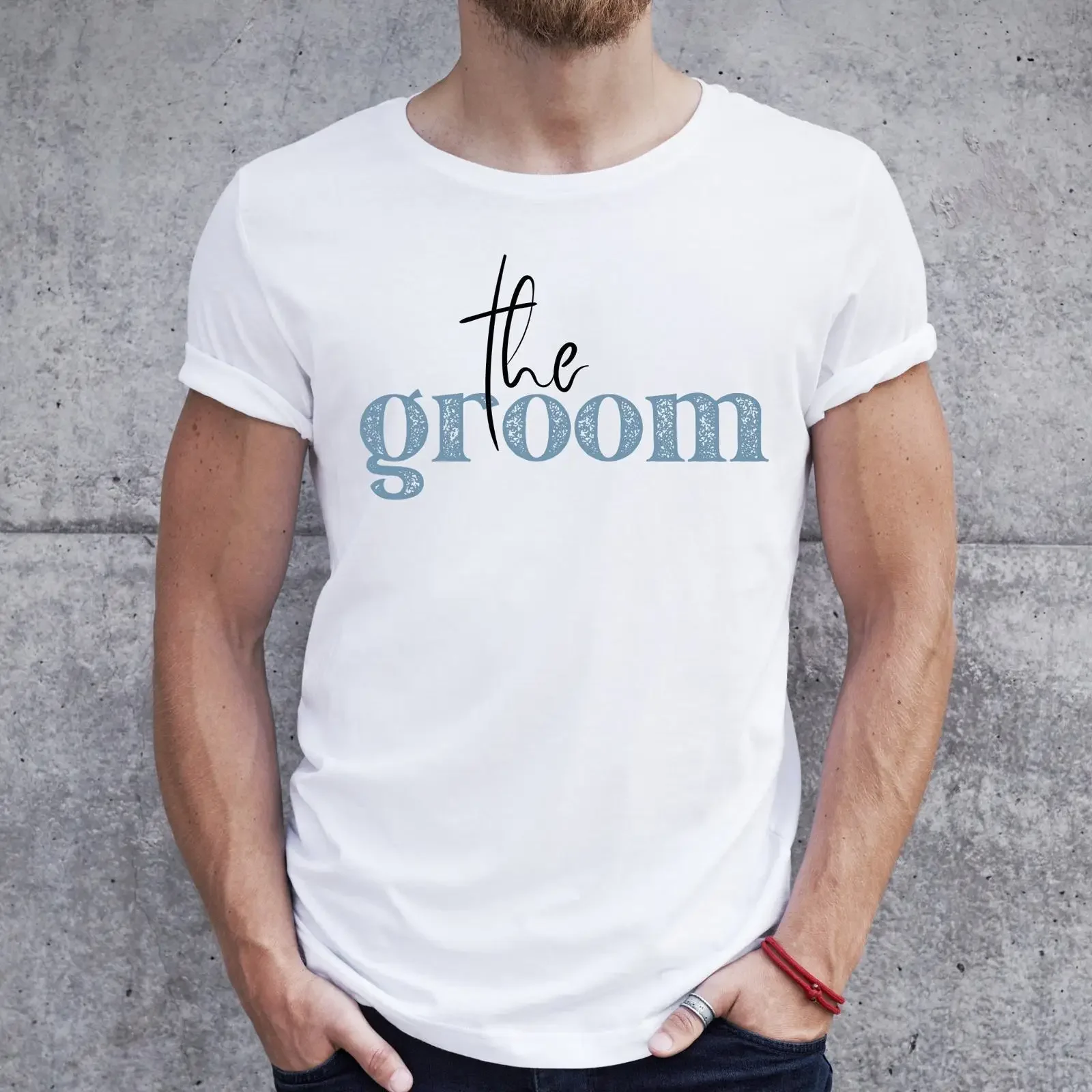 The Groom Wedding T Shirt Bachelor Party Engagement for Shower Keepsake Apparel vintage Washed graphic Soft homme Breathable