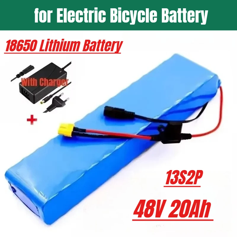 48V 20Ah 18650 Lithium Battery Pack 13S2P High Power Battery for Electric Bicycle Battery