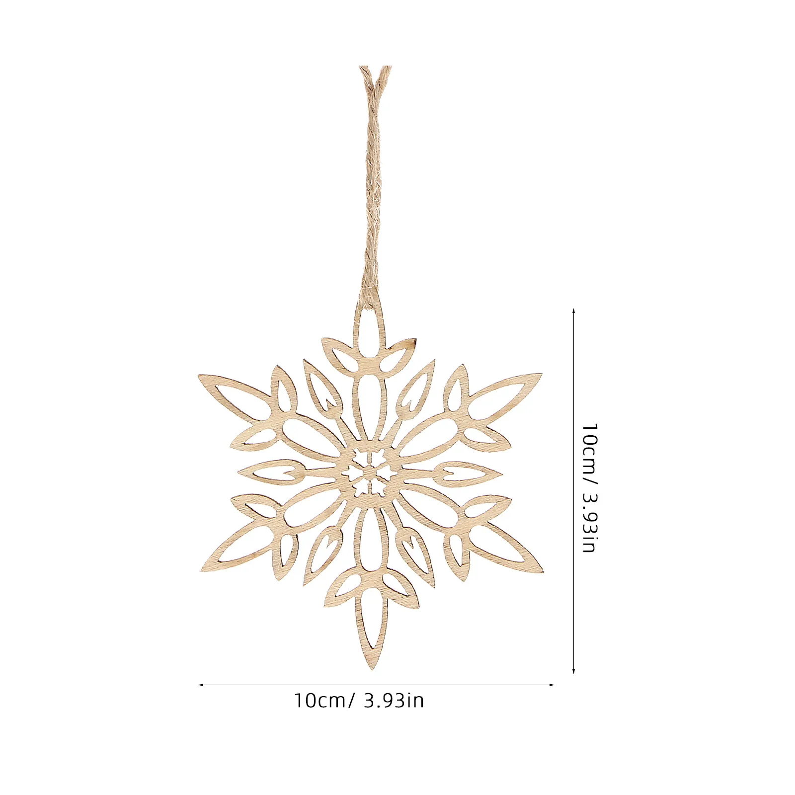 

30Pcs Wooden Snowflake Decoration Chips Christmas Tree Ornaments DIY Hanging Craft Accessories for Holiday Wooden Slices
