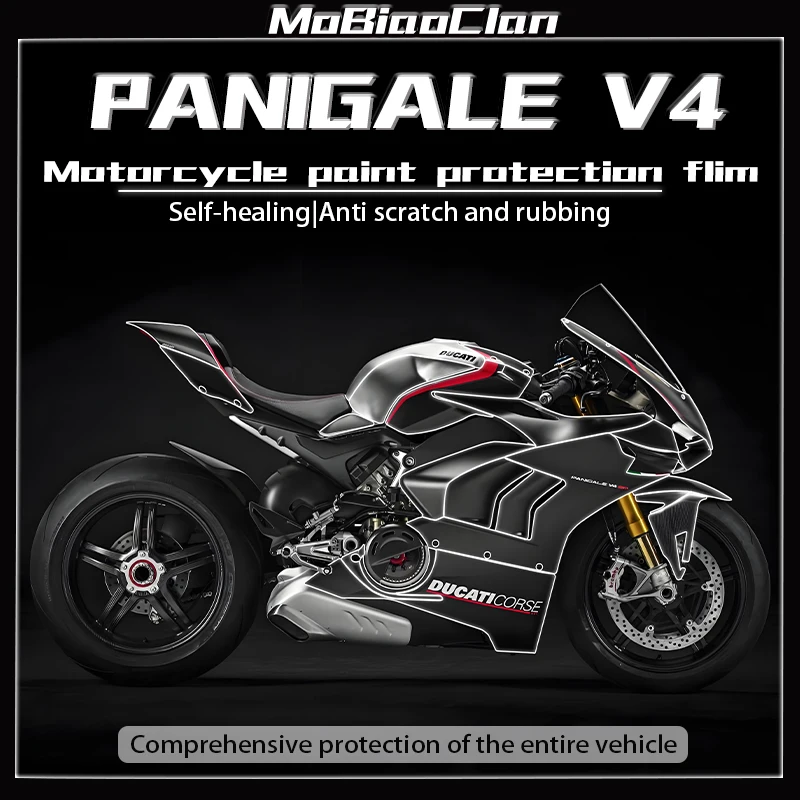 

For Ducati Panigale V4 PANIGALE V4 2021 Invisible Film Transparent Protective Film Fuel Tank Adhesive Modification Accessories