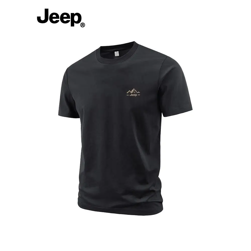 

Мужская футболка Jeep, спортивная футболка с коротким рукавом, дышащая, для бега и тренировок на открытом воздухе