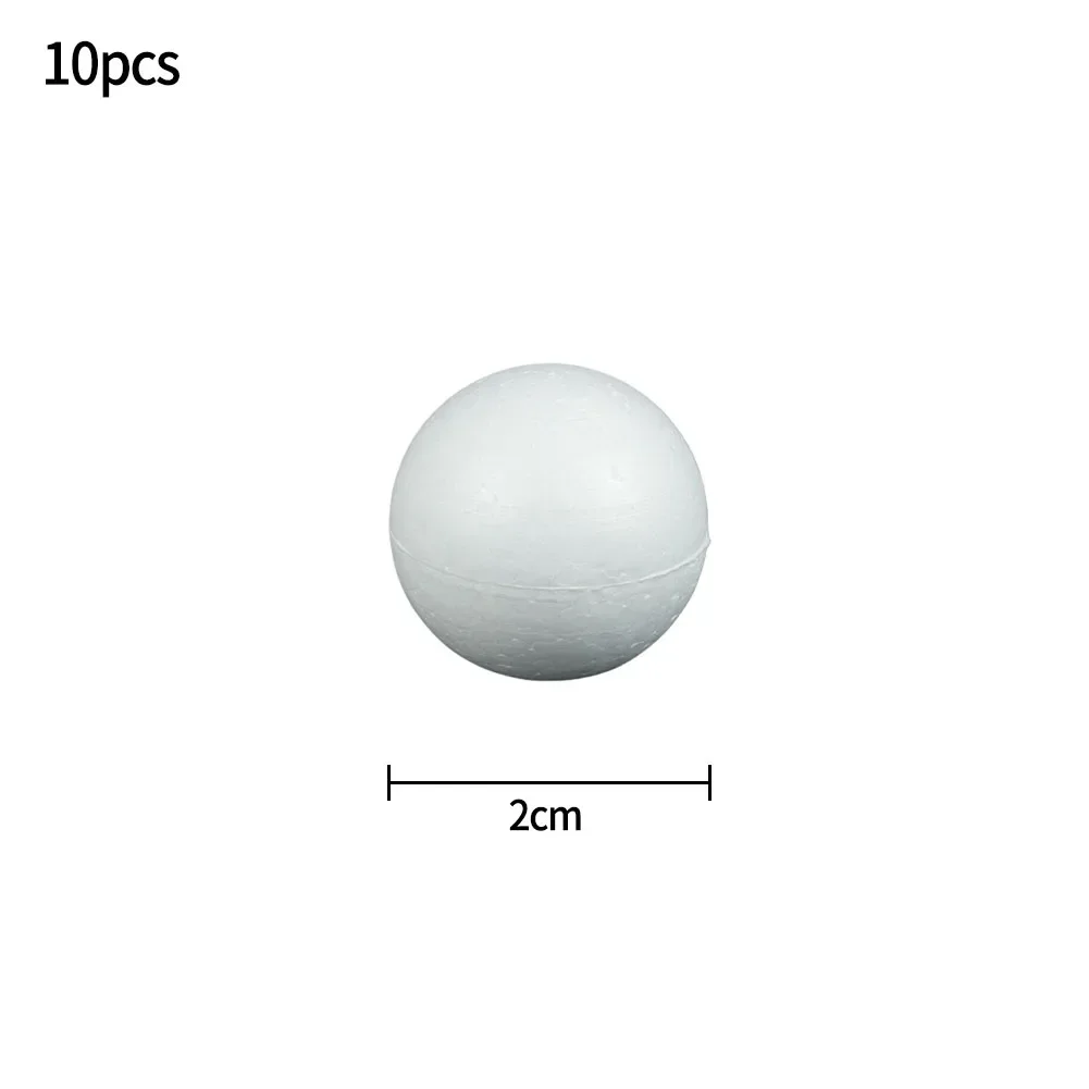 10pcs Party  Solid Foam Ball Polystyrene Balls White Round Craft Balls DIY Handmade Accessory Wedding Party Festivals Decoration