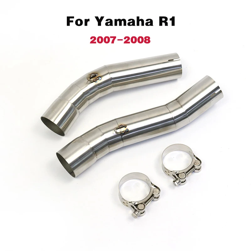 R1 Motorcycle Exhaust Muffle Link Middle Pipe For Yamaha YZF-R1 R1 2004-2006 2007 2008 2009 2010 2011 2012 2013 2014 YA015