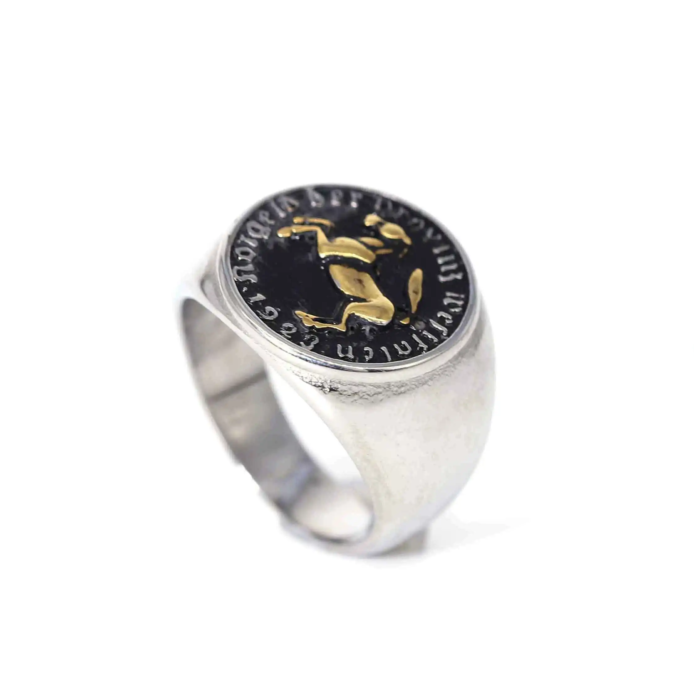 

Gold Plated Stainless Steel Ring Jewelry Animal Horse Signet Ring