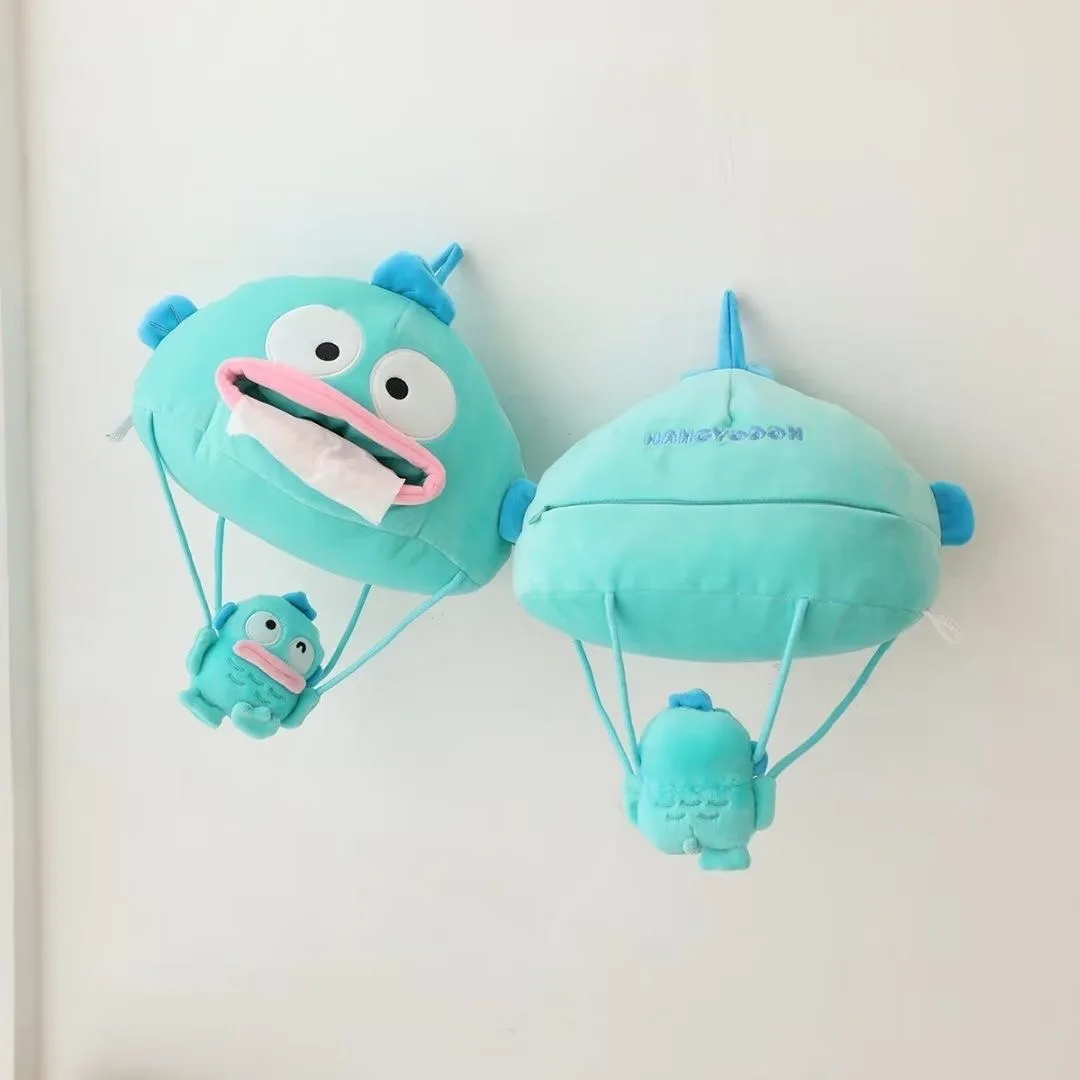 

Sanrio Hangyodon Hot Air Balloon Design Plush Paper Box Cover Hangable Wall Desktop Home Furnishing Ornament Couple Holiday Gift