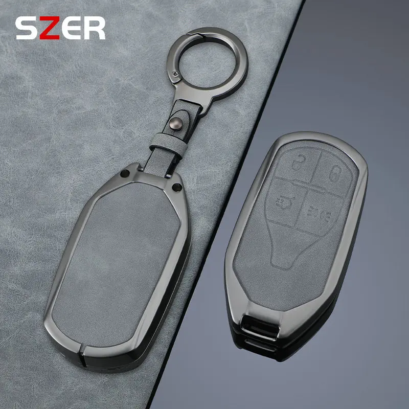 

4 Button For Maserati Levante Ghibli Quattroporte GT Granturismo GranCabrio Alloy Leather Shell Cover Fob Protector Accessories