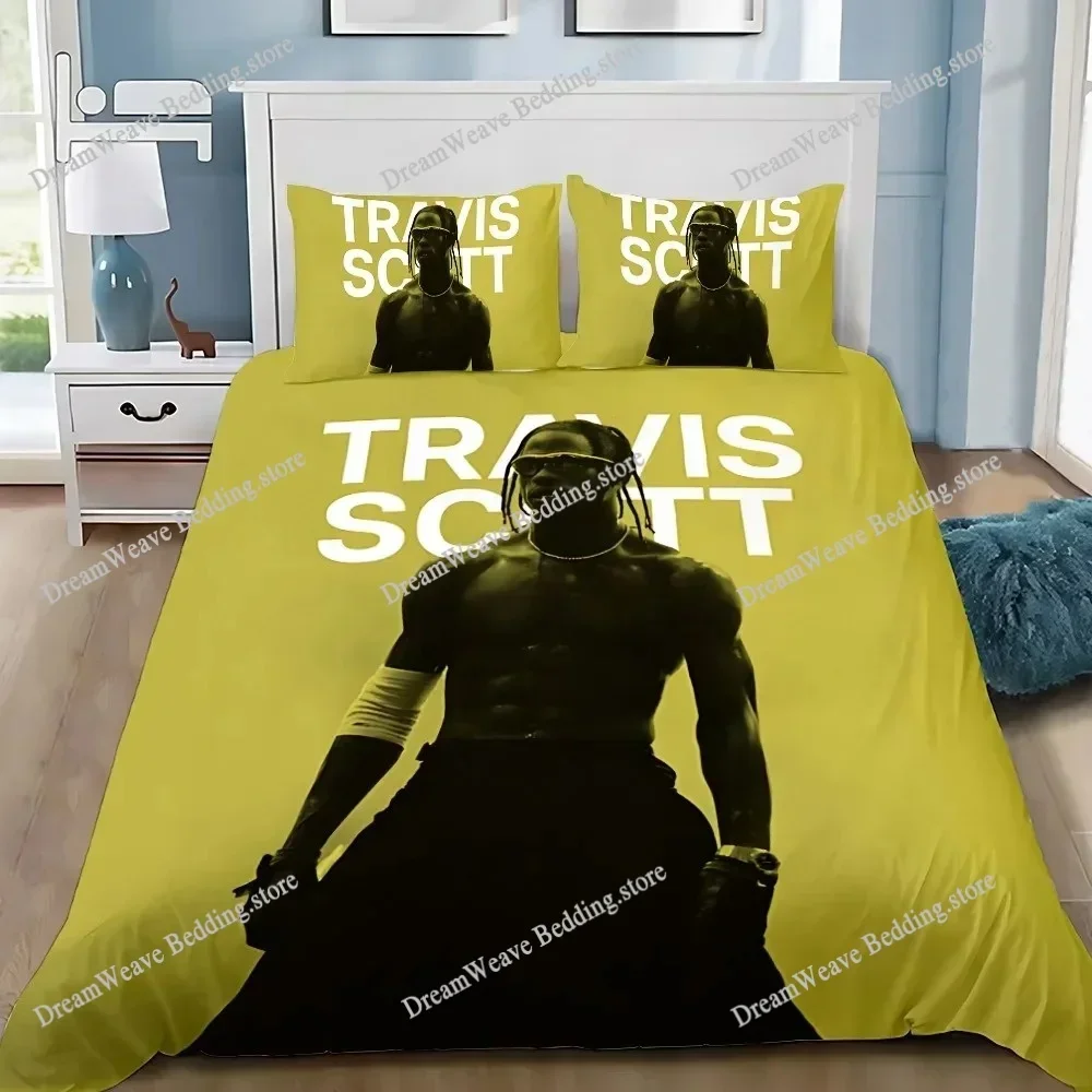 

Exquisite 3D Rapper Travis Scott Wallpaper Digital Printing Bedding Set Duvet Cover Comforter Bed Youth Kids Girls Gift741