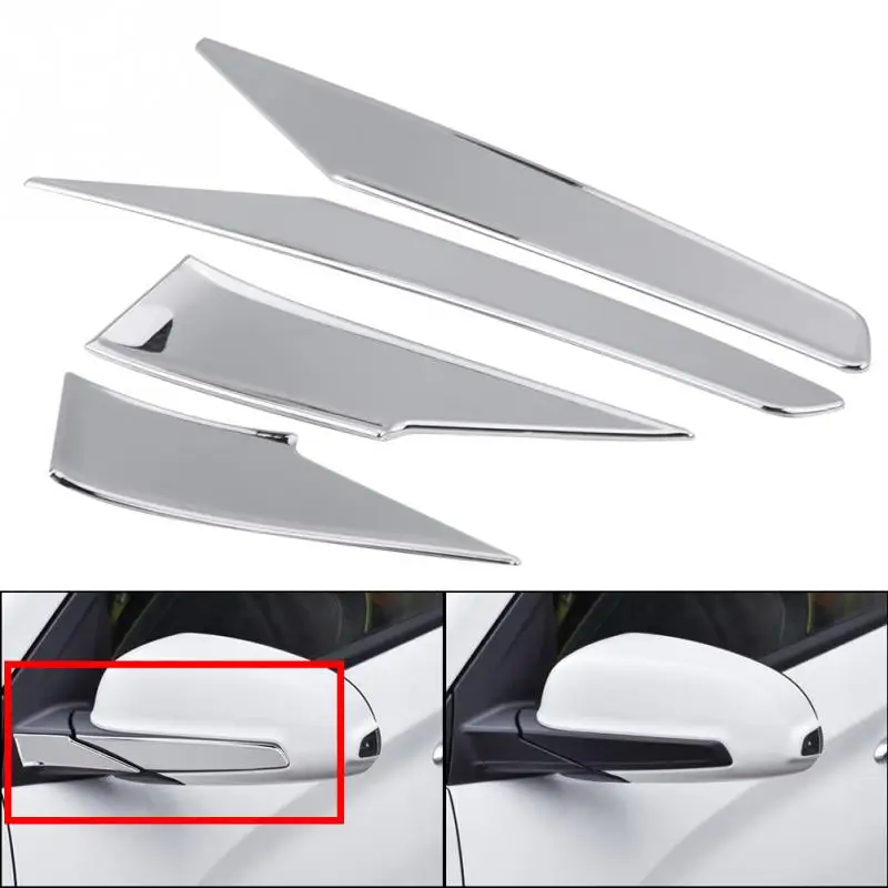 4pcs Car Rearview Mirror Mouldings Strips Cover Trim for Hyundai Encino Kauai Kona 2017 2018 2019 2020 SUV Car Accessories