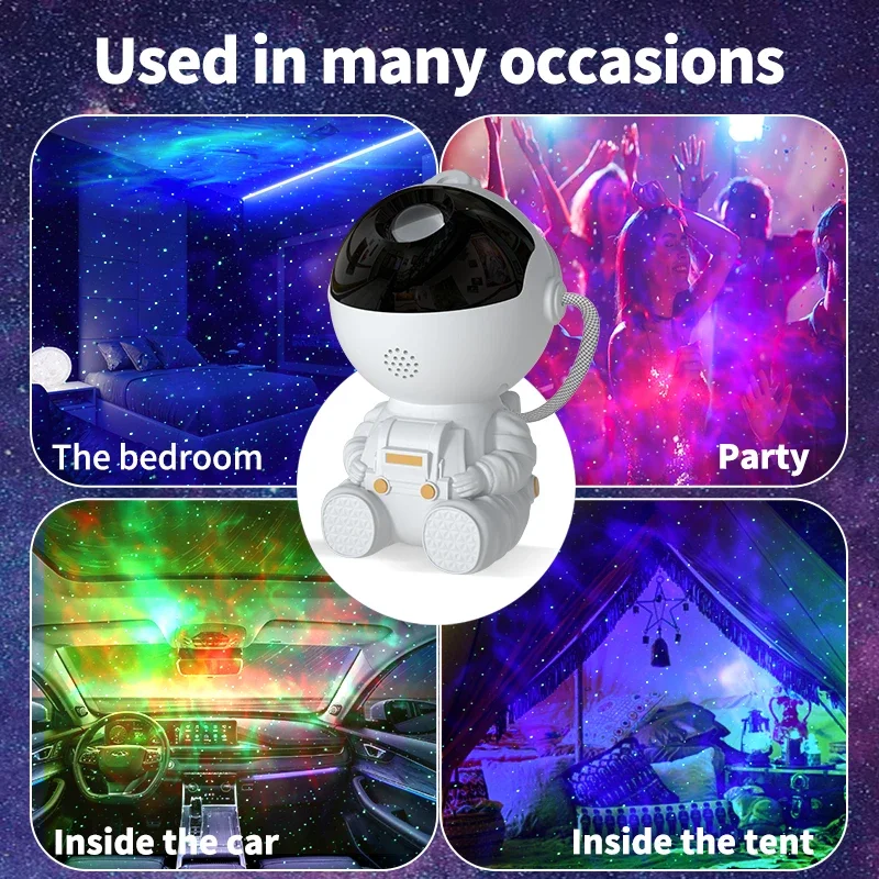 Star Projector Galaxy Night Light Astronaut Space Projector Starry Nebula Ceiling LED Lamp for Bedroom Home Decorative kids gift