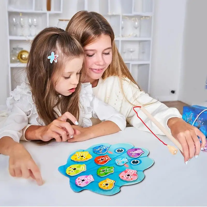 Visserijspel voor peuters Schelpvorm Kleurafstemming Speelgoed Magnetische cijfers Visserijspel Zintuiglijke educatieve leervaardigheidstraining