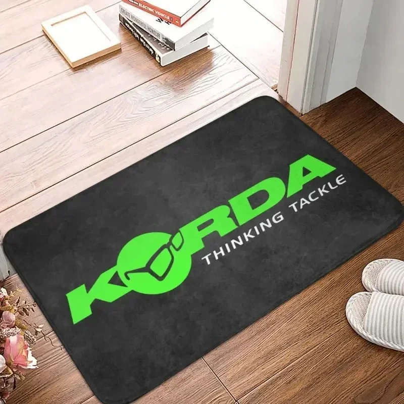 Personalized Korda Fishing Logo Doormat Mat Anti-Slip Fish Carp Fisherman Gift Bathroom Kitchen Living Room Rug Carpet 40*60cm