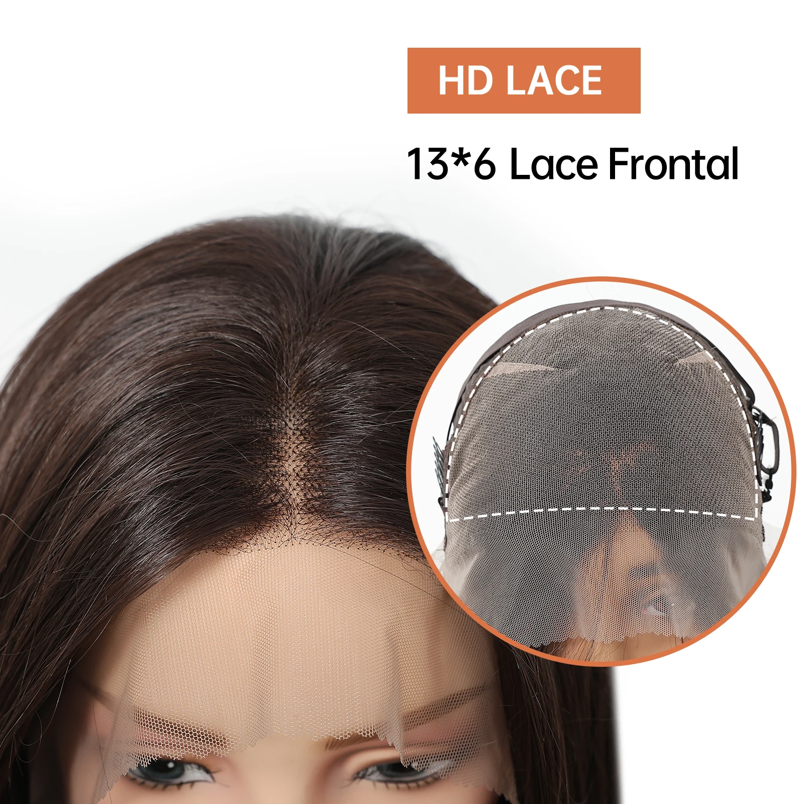 DWY بني داكن بيروكات صناعية للنساء 26 بوصة طويلة مستقيم الدانتيل الباروكات البني 13*6 الدانتيل الجبهة الباروكات شعري طبيعي الاستخدام اليومي