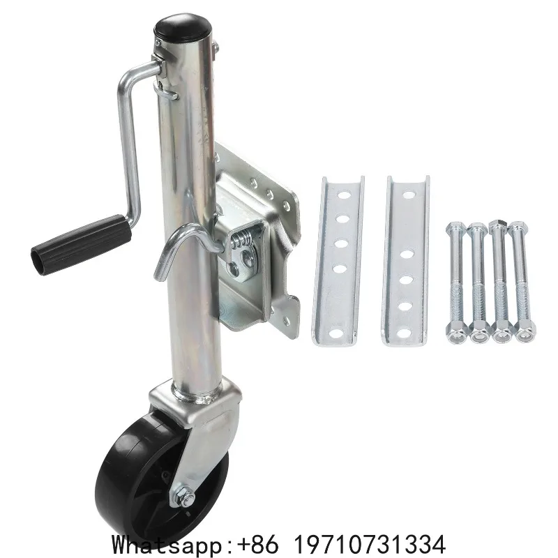 

Heavy Duty Fold Up Trailer Jack 1200lbs Adjustable Swivel Trailer Tongue Jack with 6in Wheel for RV Swivel Trailer Tongue Jack