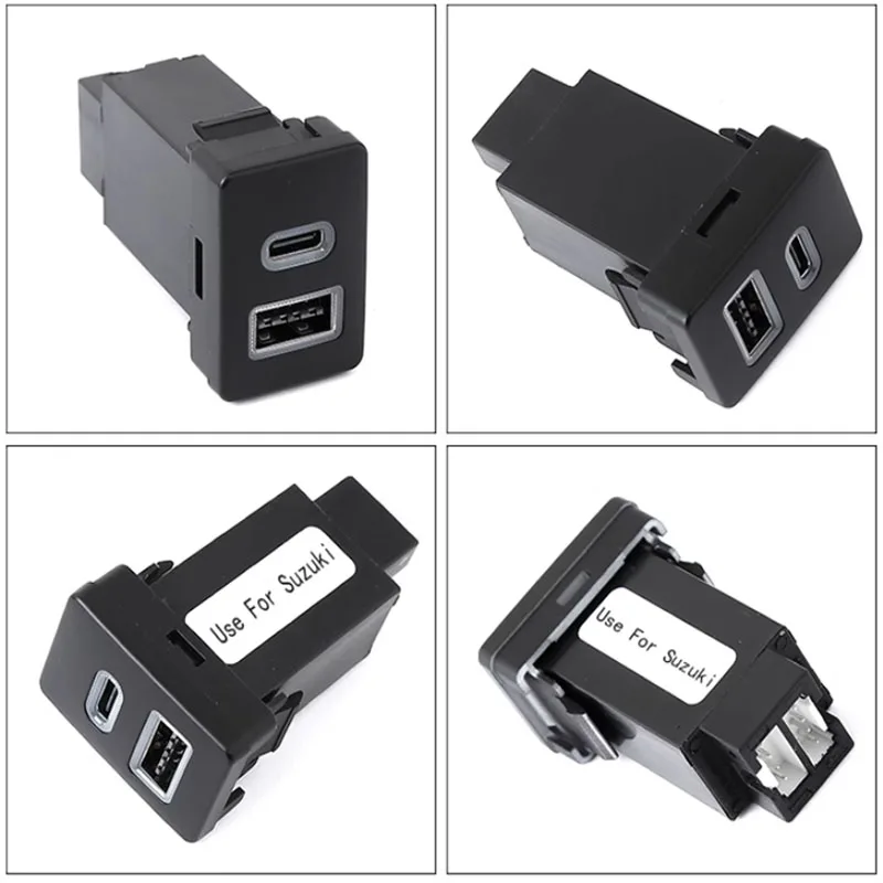 1PC 12V Car Charger Socket  QC3.0 PD fast Charger Outlet Power Adapter Phone For Suzuki Jimny 2019 Spacia IGNIS Swift Sport
