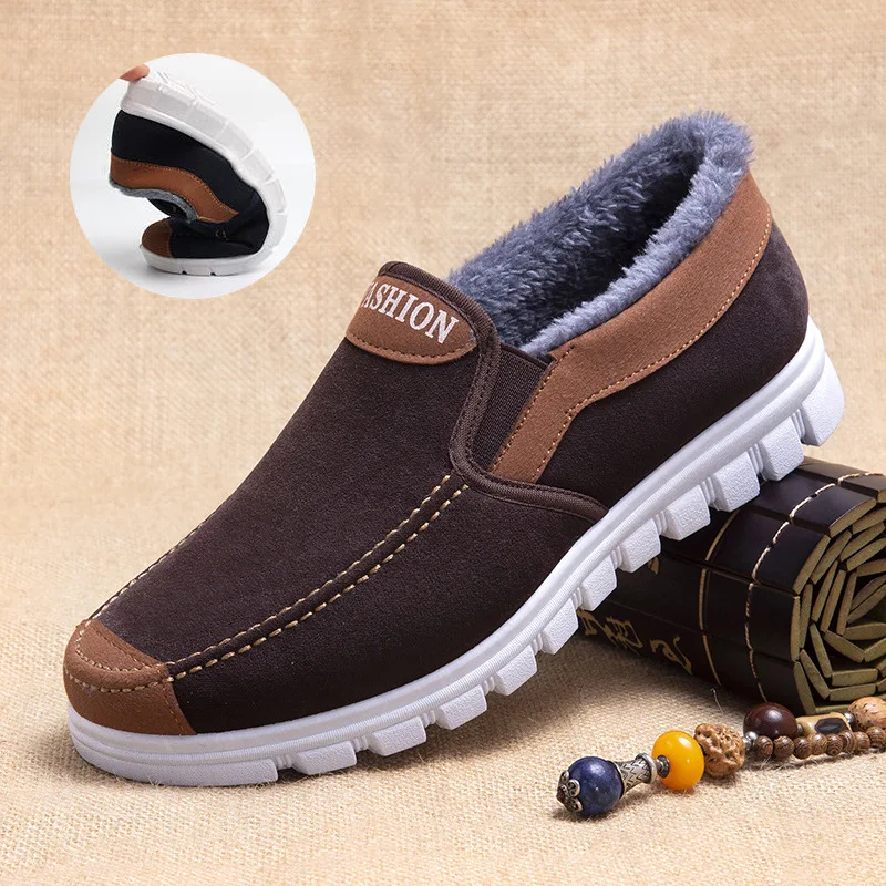 ​ Botas Brunch para el día de Año Nuevo, diseño térmico para hombre, calor en todo el pie, parte superior de cuero brillante, antideslizante para calles heladas ​