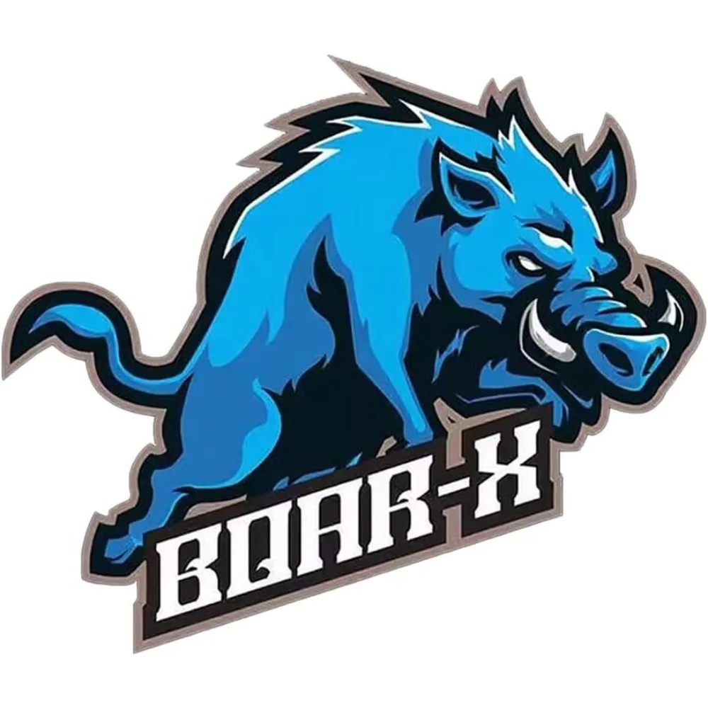 1 قطعة ملصق الخنزير الأزرق الديناميكي "BOAR-K" ملصق زخرفي على طراز التميمة لملحقات الكمبيوتر المحمول للسيارة #1