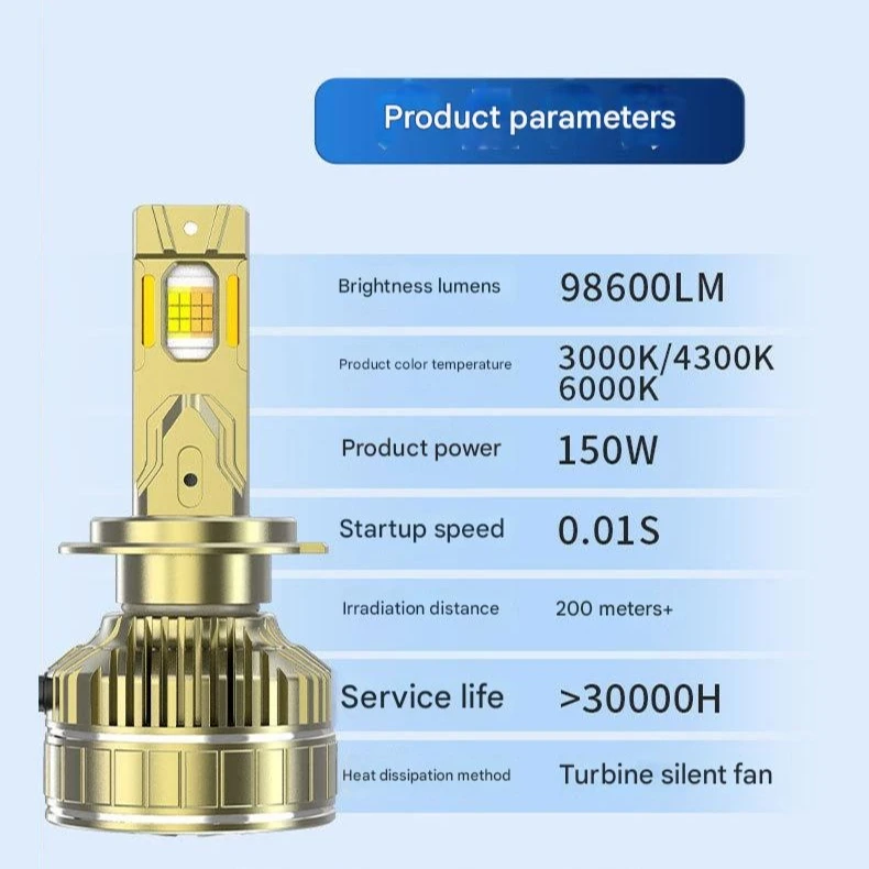 300 واط التطبيق الذكي LED سيارة العلوي H7 H4 شعاع منخفض 98600LM 3 طرق الألوان مقاوم للماء السوبر مشرق - اختراق اكسسوارات السيارات