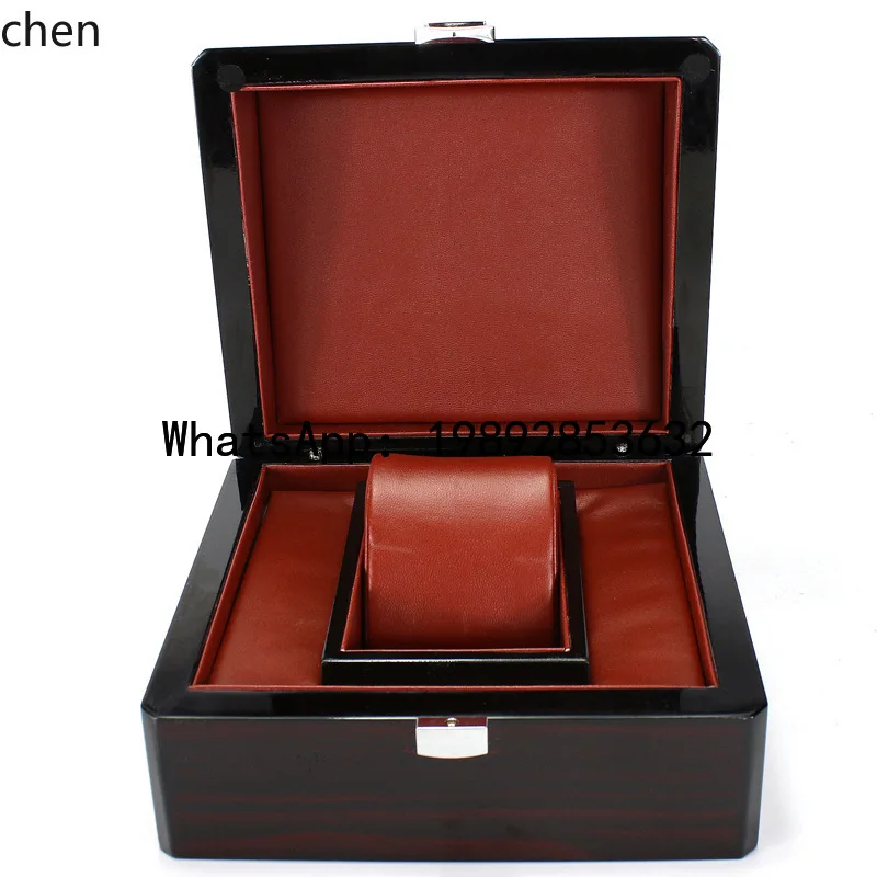 

ZZ flip-top red wood grain watch box