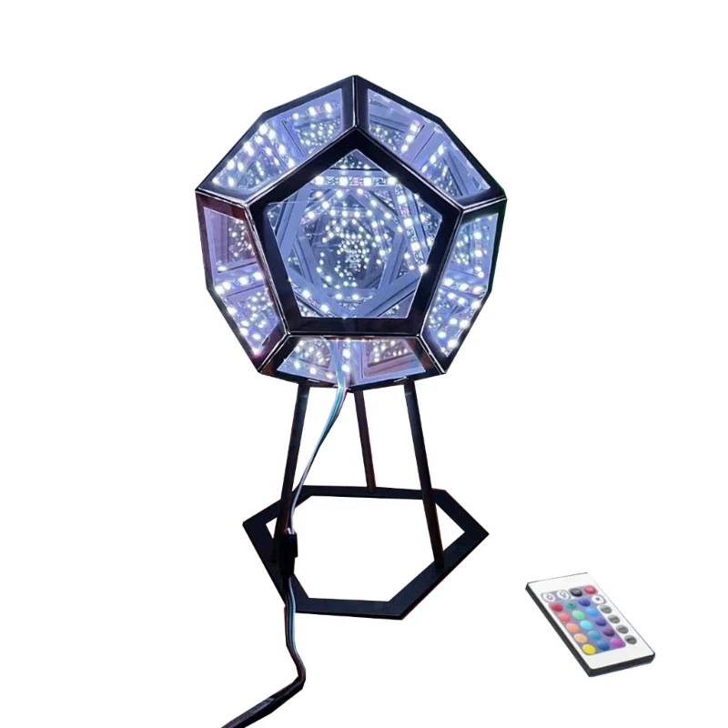 

Unique Dodecahedron Gaming Colorful Geometric Night Lights Music Festivals