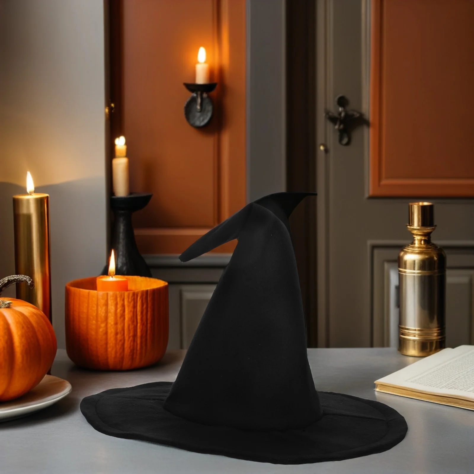 

Witch Hat Black Halloween Costume Headwear For Adults Teens Cosplay Party Masquerade Carnival Wizard Accessory Spooky