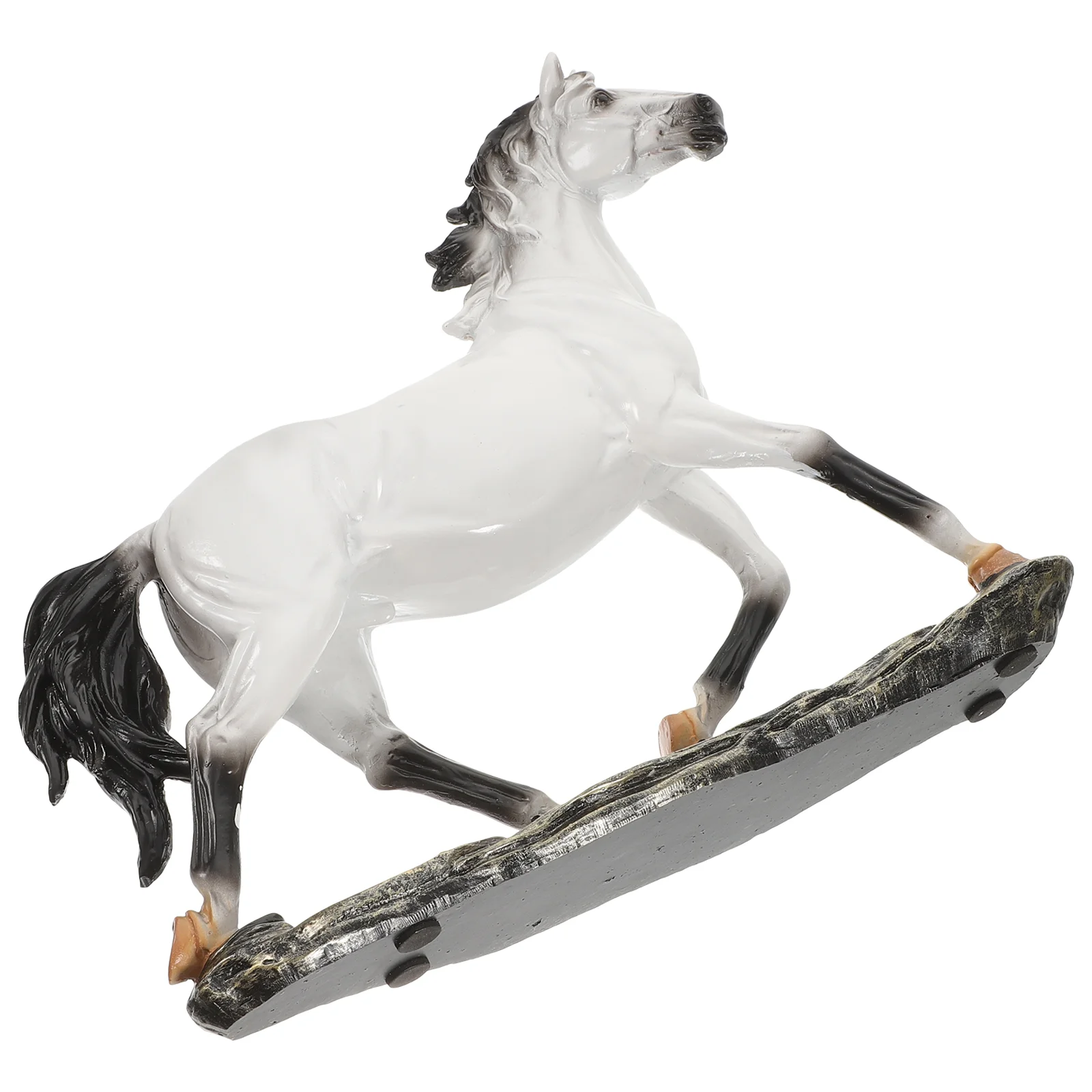 

Imikeya Vintage Decor Horse Figurine Collectible Home Office Tabletop Ornaments White Statue Chinese