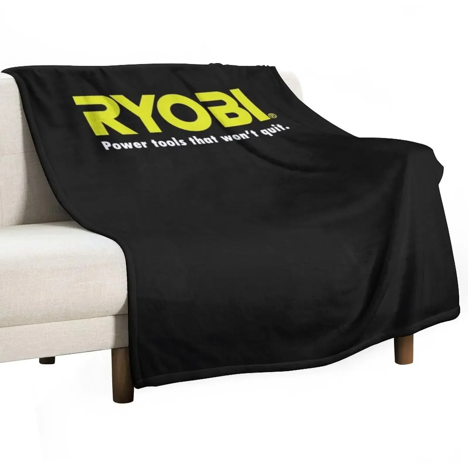 POWER TOOLS RYOBI LOGO Throw Blanket Sofas Soft Plush Plaid Plaid Blankets